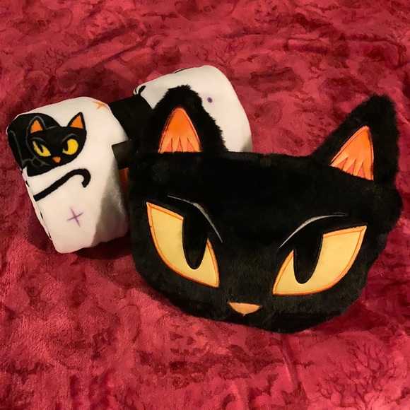 Target Other - Hyde & Eek black cat throw blanket & pillow set *firm price*